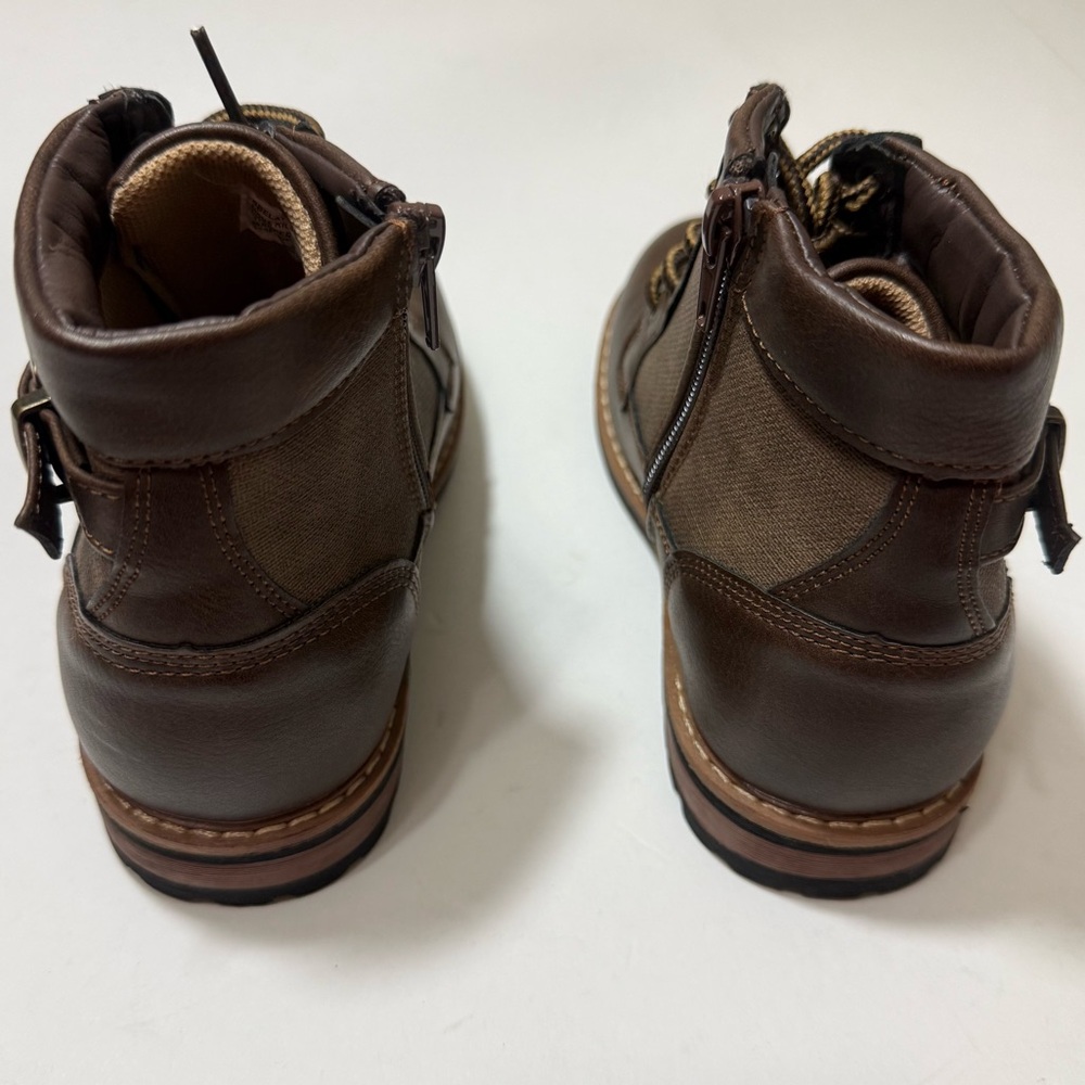 Steve Madden Youth Girls Chestnut Brown Combat Boots — Size 13 - Picture 12 of 15